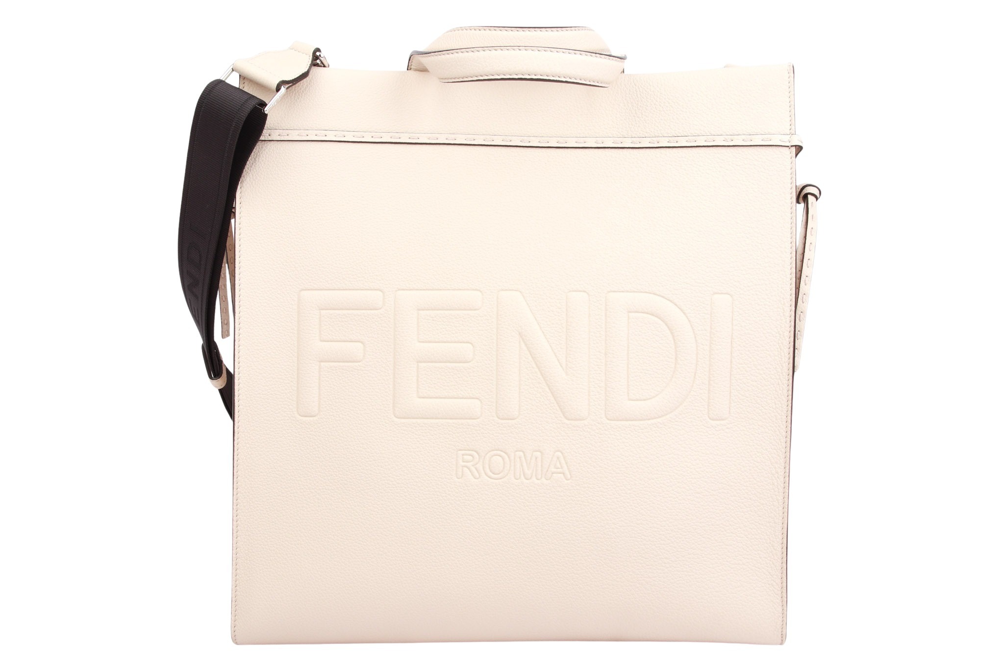 Fendi Go To Shopper Tote Beige Leder