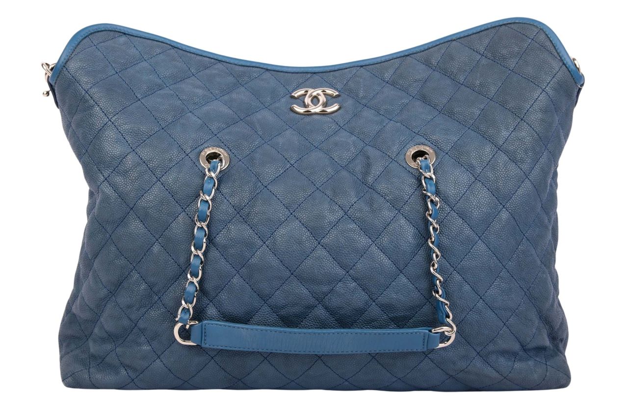 Chanel Matelasse Chain Tote Bag Blau