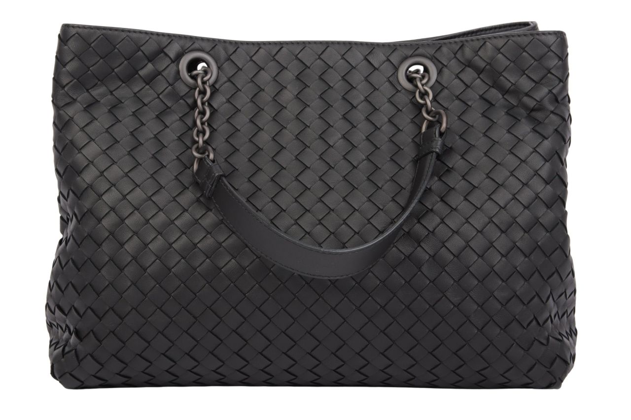 Bottega Veneta Intrecciato Handtasche Leder Schwarz