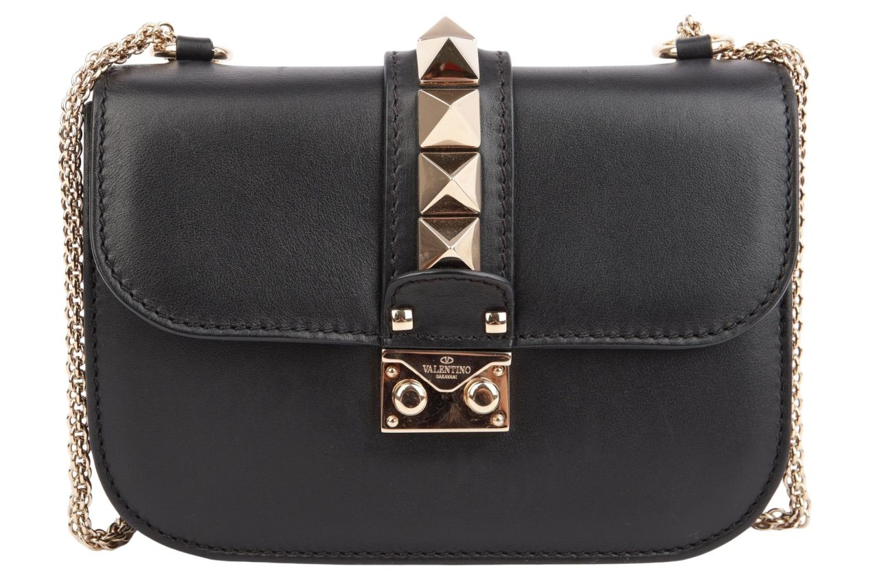 Valentino Garavani Rockstud Spike Shoulder Bag Schwarz