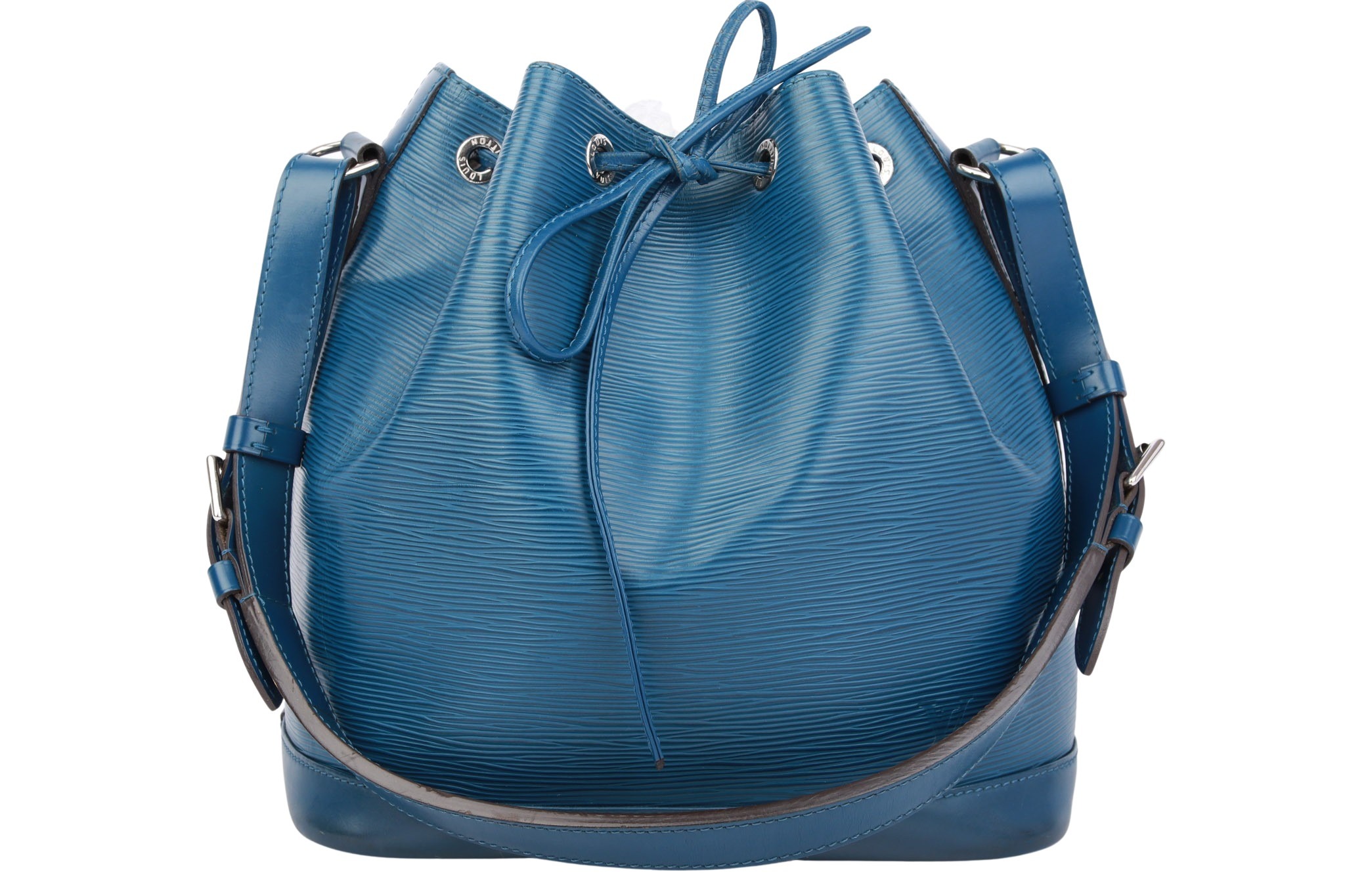 Louis Vuitton Sac Noé Petit Epi Leder Blau