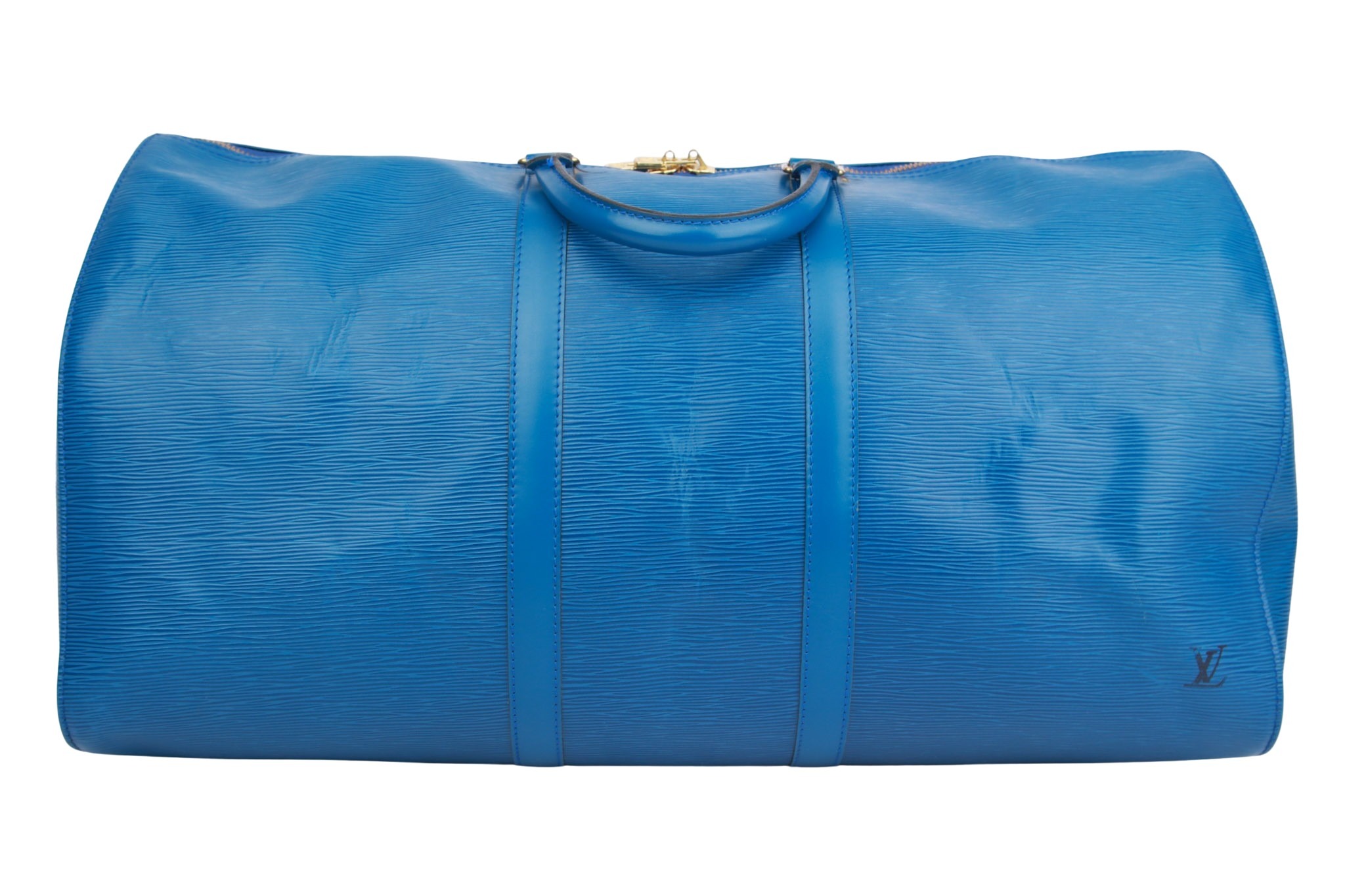 Louis Vuitton Keepall 60 Epi Leder Blau