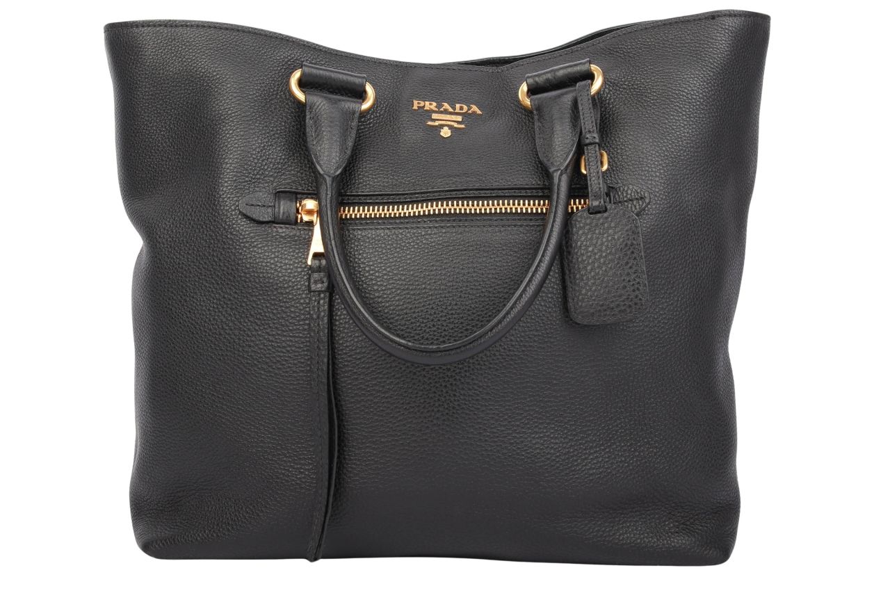 Prada Shopper Leder Schwarz