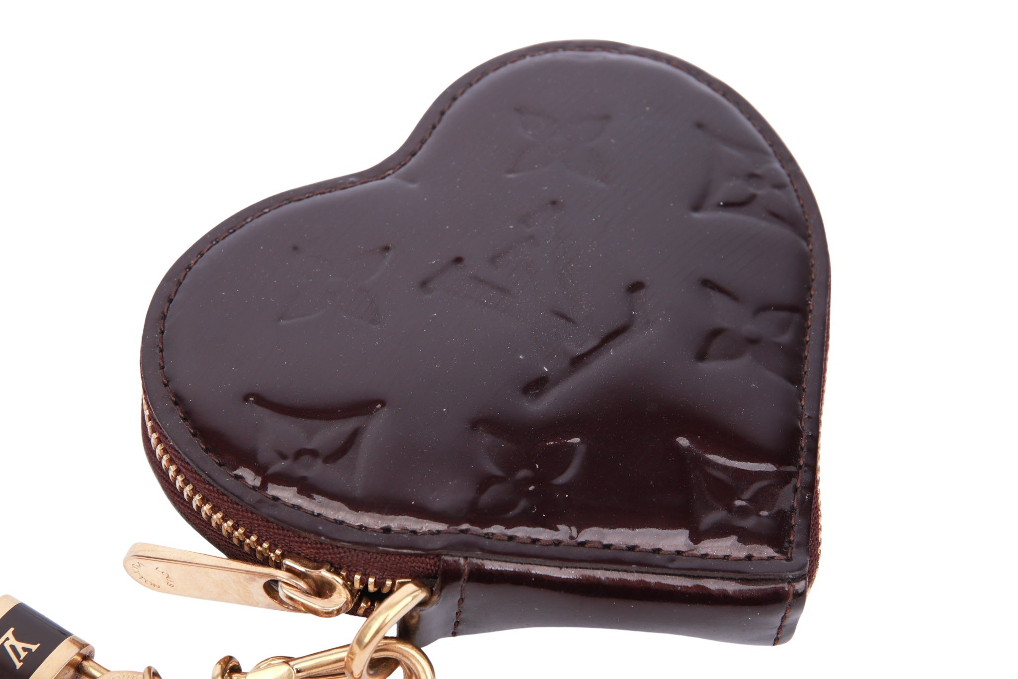 Louis Vuitton Herz Münzbeutel Lackleder & Schlüsselanhänger Louis Vuitton Herz Münzbeutel Lackleder & Schlüsselanhänger
