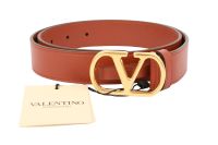 Vorschau: Valentino Garavani Gürtel V-Logo Gr. 80 Leder Braun Vorschau: Valentino Garavani Gürtel V-Logo Gr. 80 Leder Braun