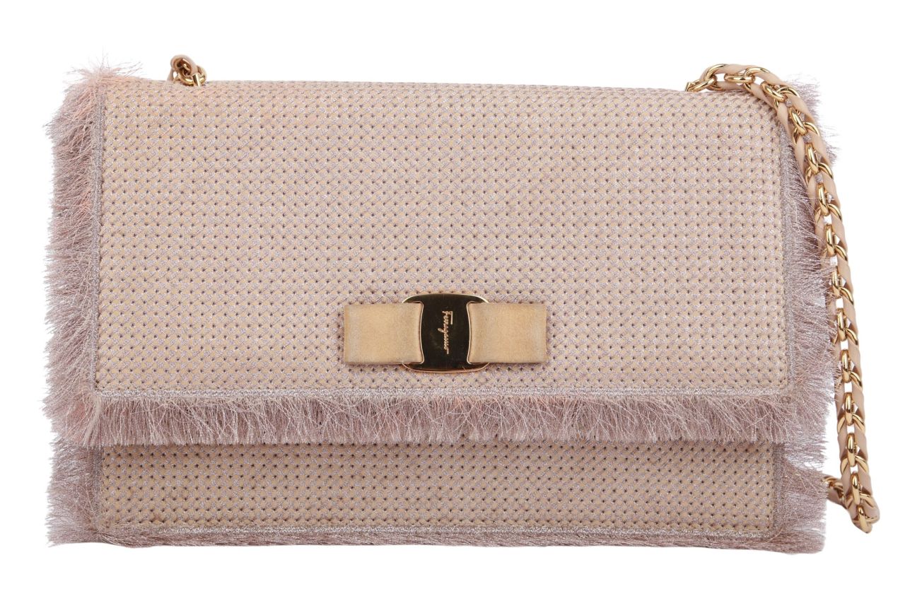 Salvatore Ferragamo Genie Umhängetasche Beige