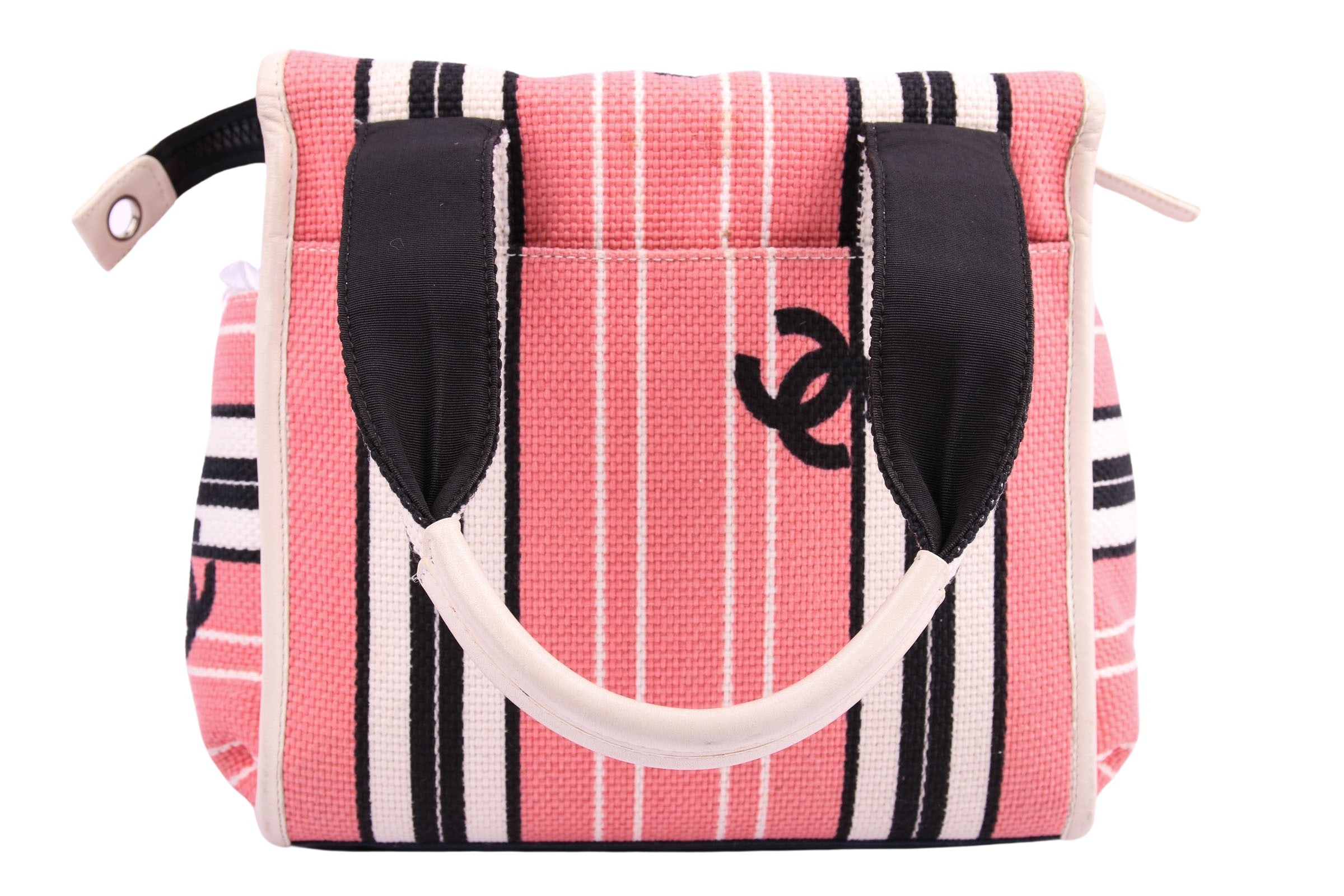 Chanel handbag fabric pink / white