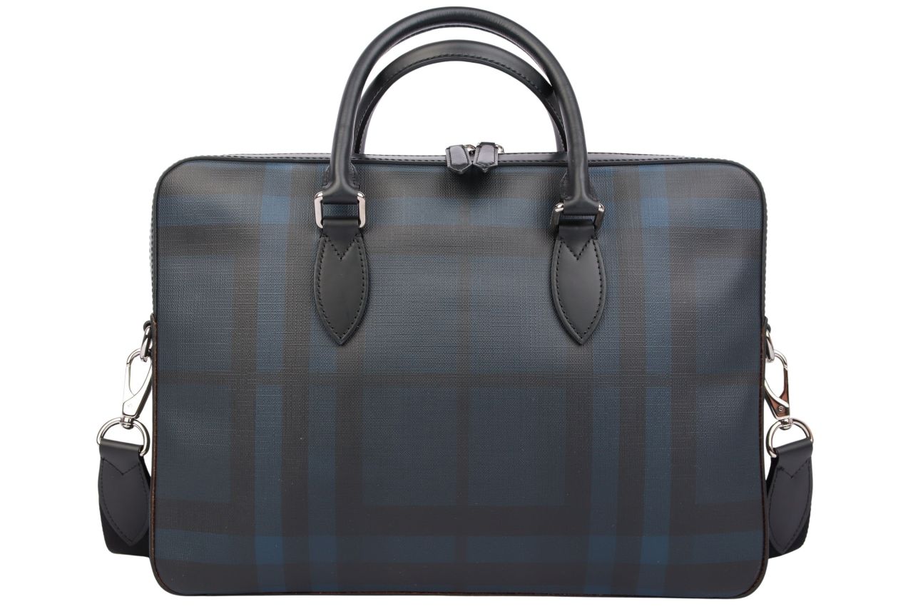 Burberry Aktentasche Nova Check Schwarz / Blau