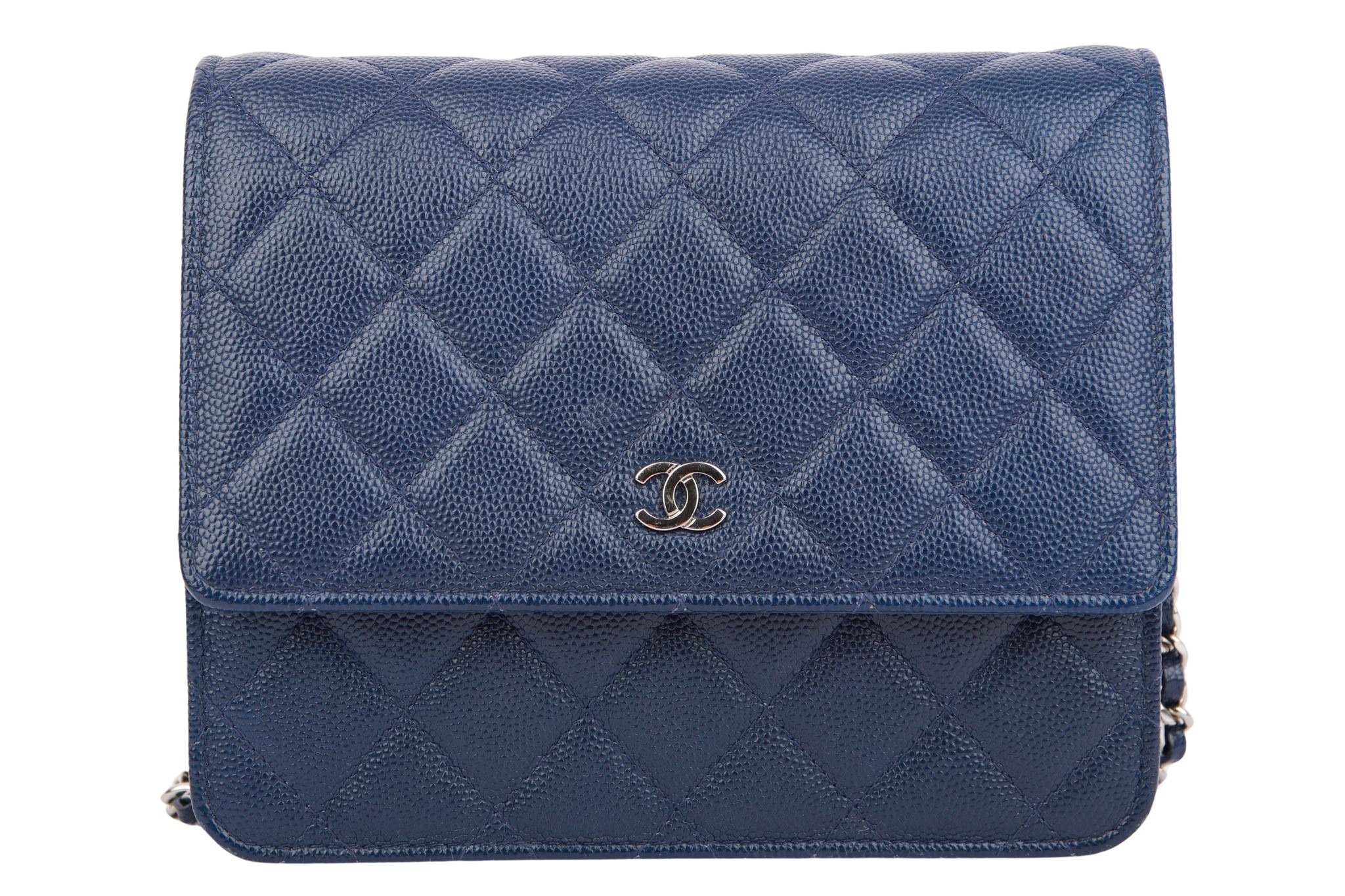 Chanel Wallet On Chain Square Kaviar Blau