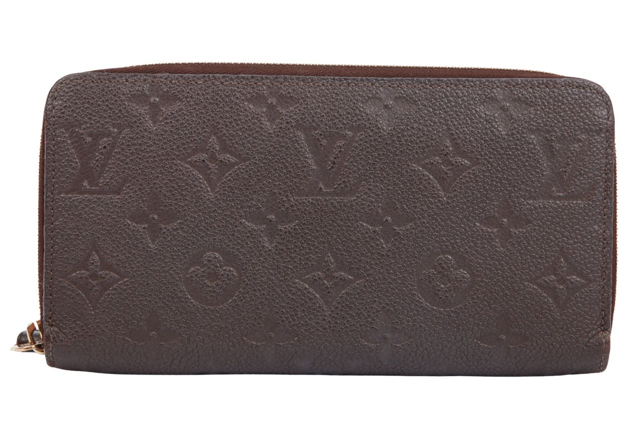 Louis Vuitton Zippy Portemonnaie Empreinte Leder Braun