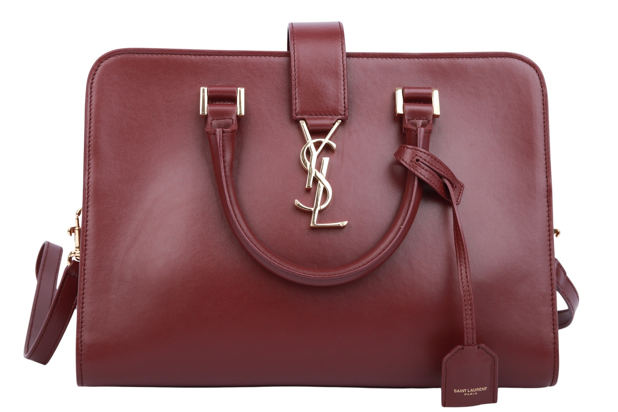 Saint Laurent Cabas Tasche Burgunderrot