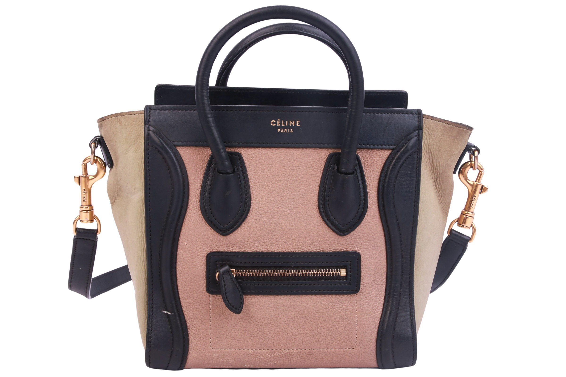 Celine Nano Luggage Bag Tricolor