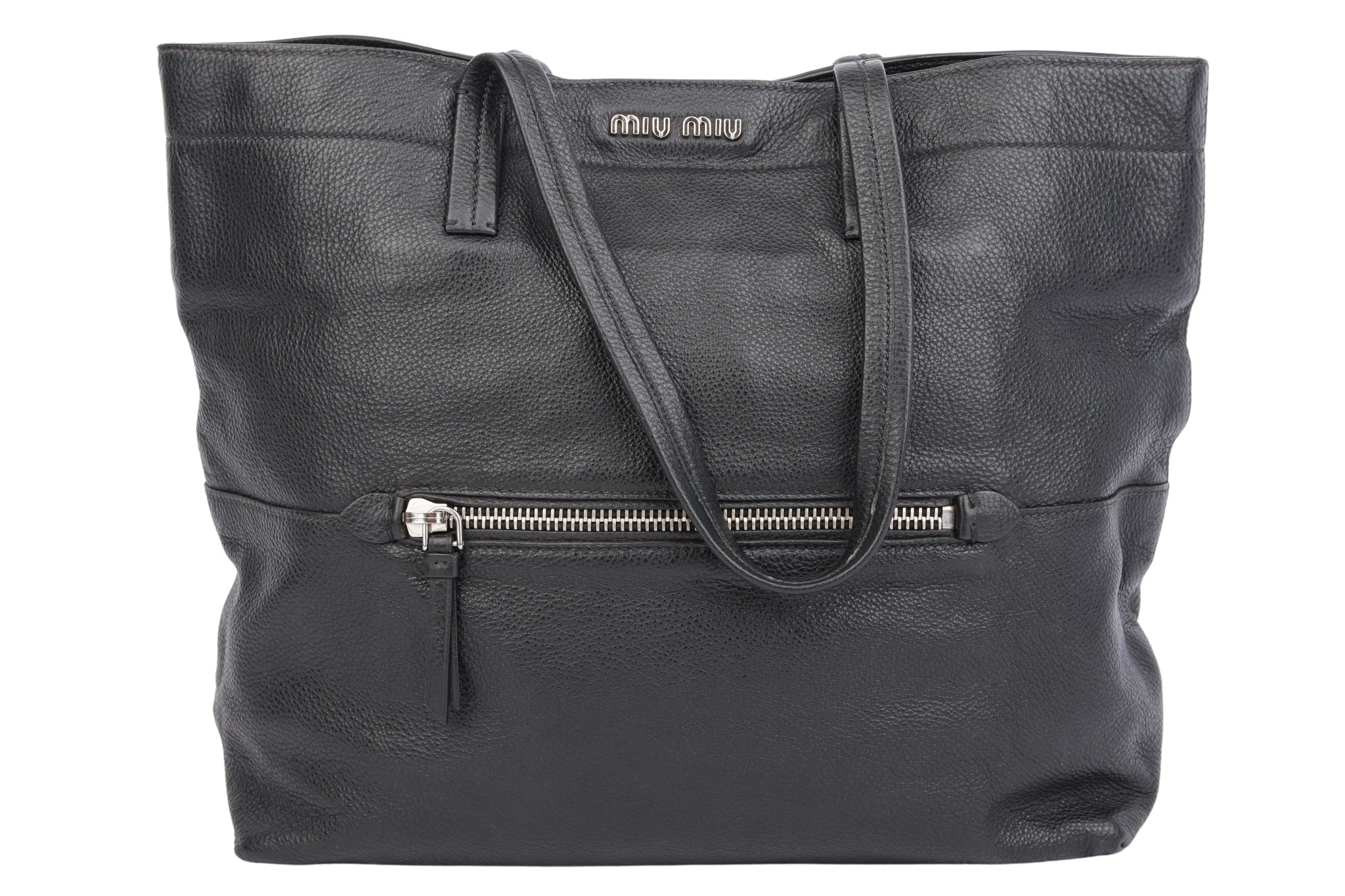 Miu Miu Vitello Soft Calf Tasche Leder Schwarz