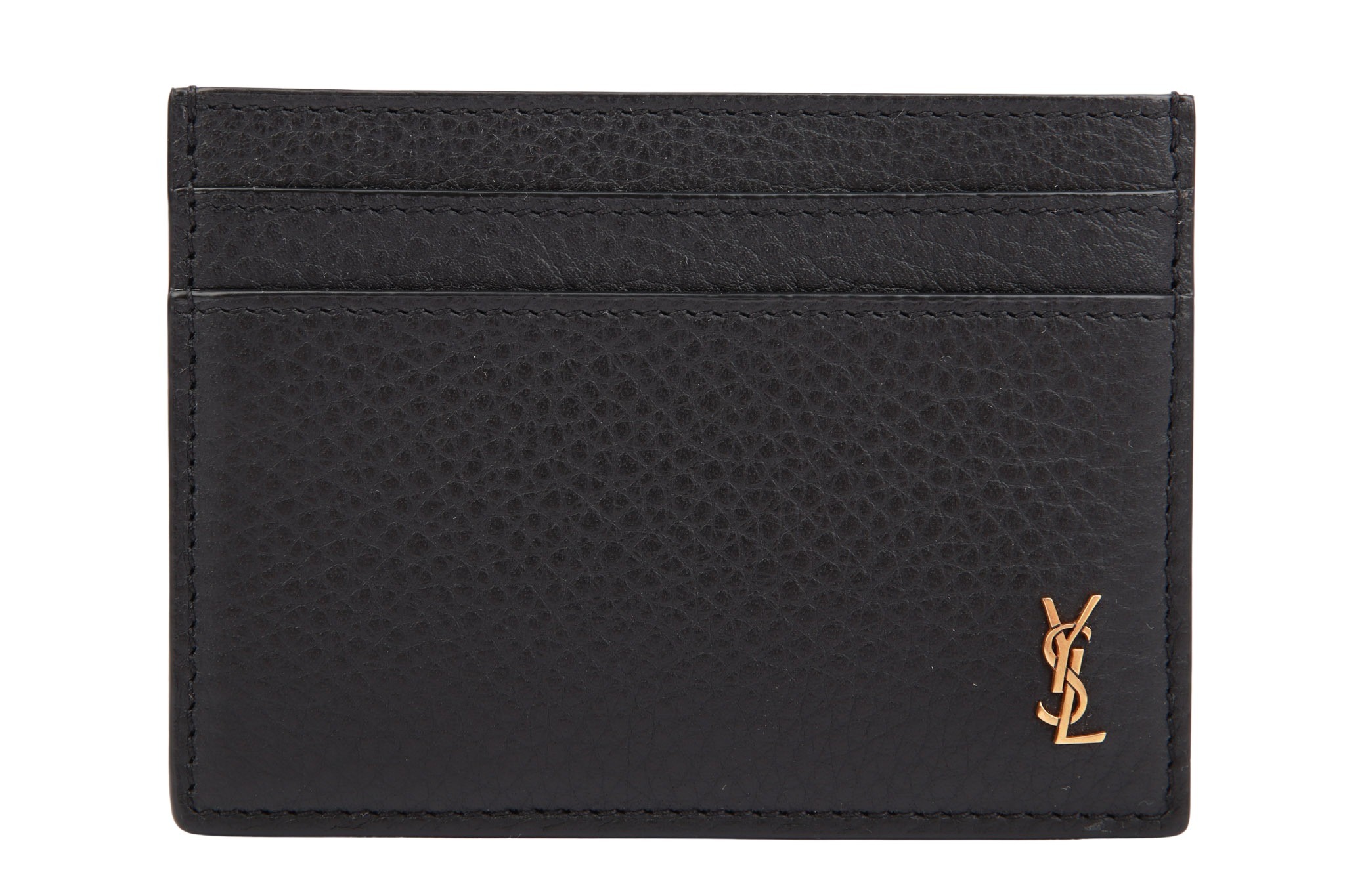 Saint Laurent Tiny Cassandre Cardholder Schwarz