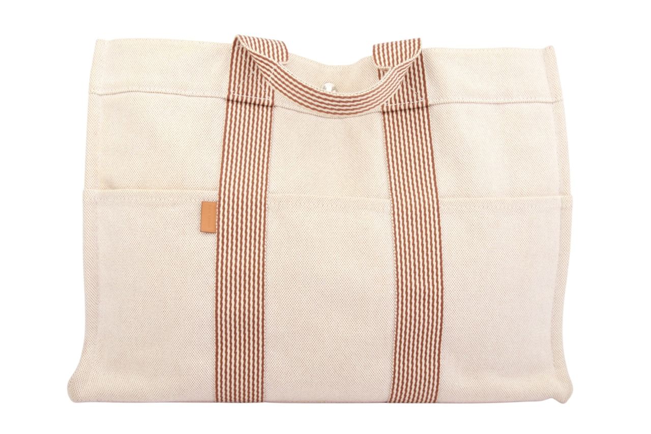 Hermès Fourre Tout MM Canvas Brown Off White