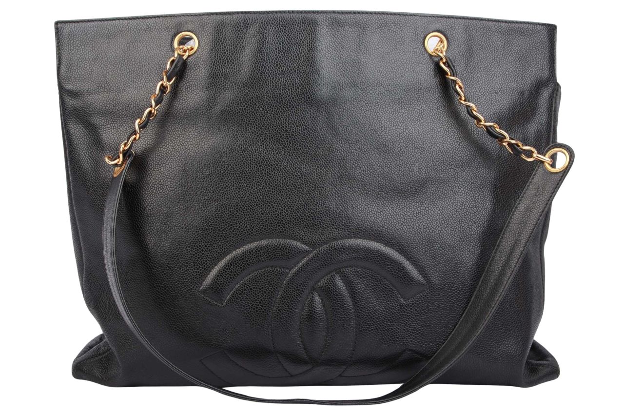 Chanel Shopper Kaviarleder Schwarz
