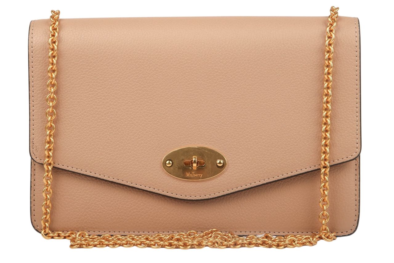 Mulberry Darley Medium Classic Umhängetasche Leder Nude