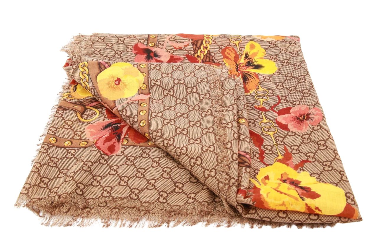 Gucci Tuch mit Blumenmuster 140x140