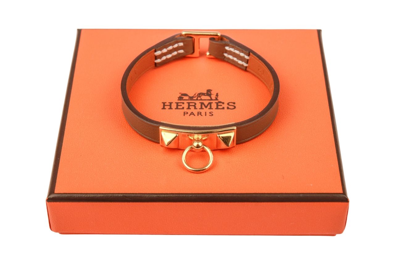 Hermès Rivale Mini Armband in Taupe