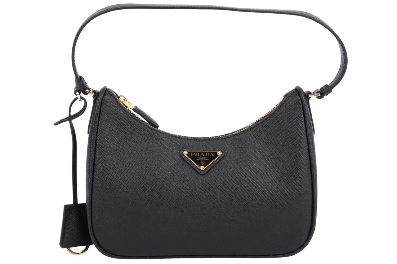 Prada Handbag Saffiano Leather Black