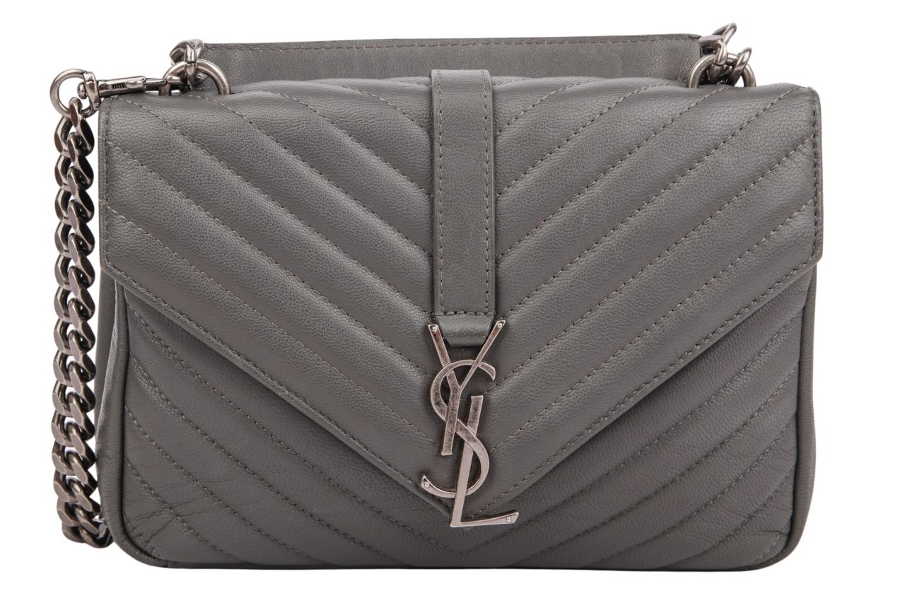 Saint Laurent College Bag Grau