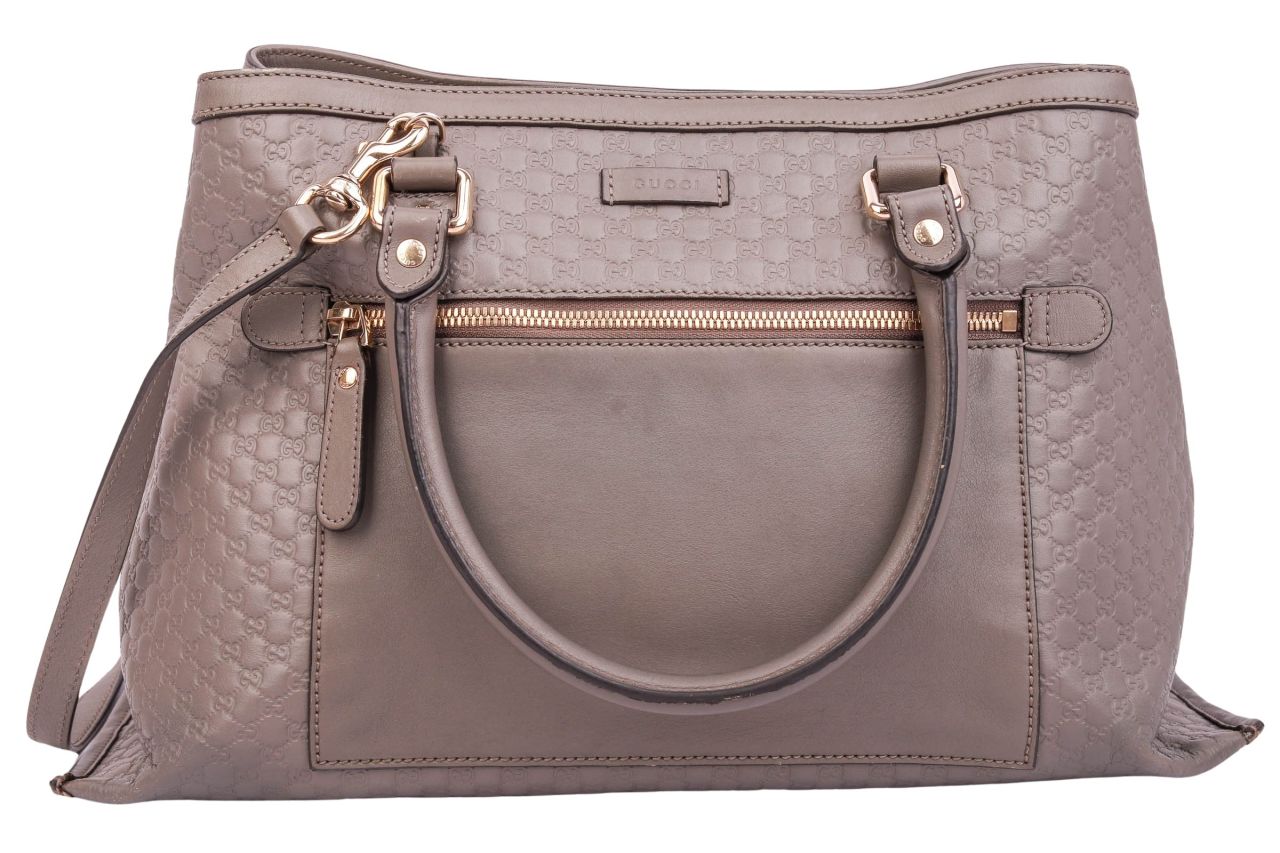 Gucci Micro Guccissima Leder Dunkelgrau