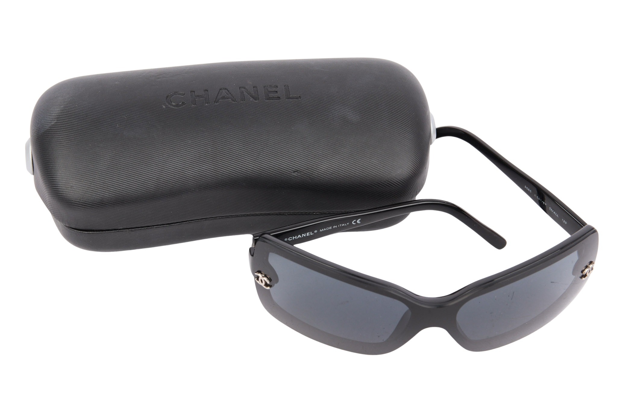 Chanel Sonnenbrille Shield Schwarz