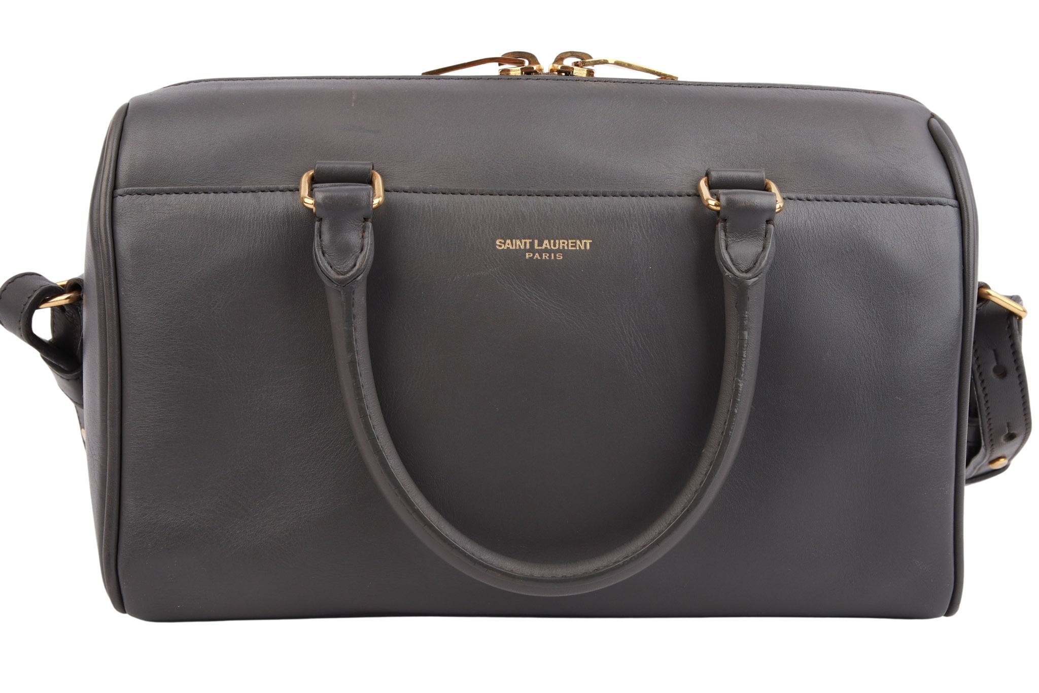 Saint Laurent Duffle Mini Bowling Bag Grau