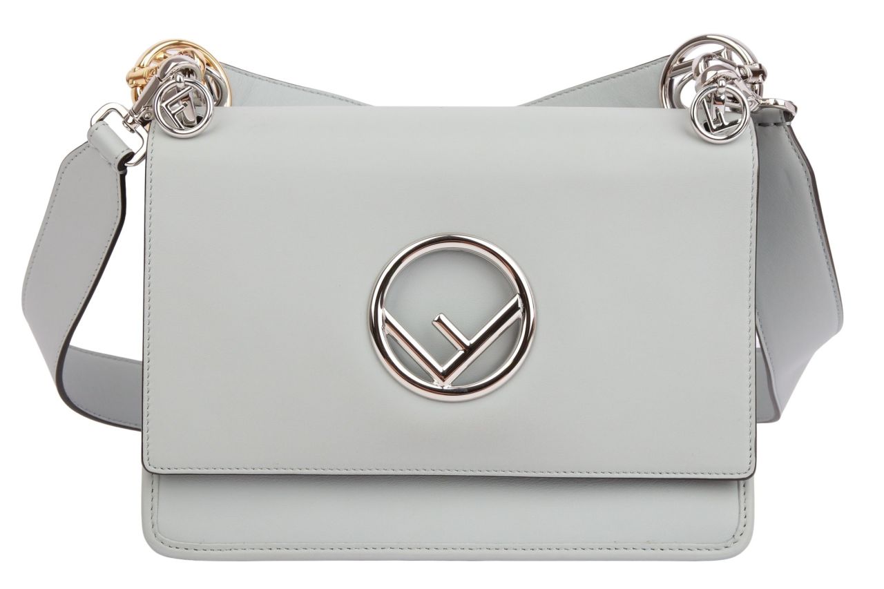 Fendi Kan I FF Zucca Logo Tasche Babyblau