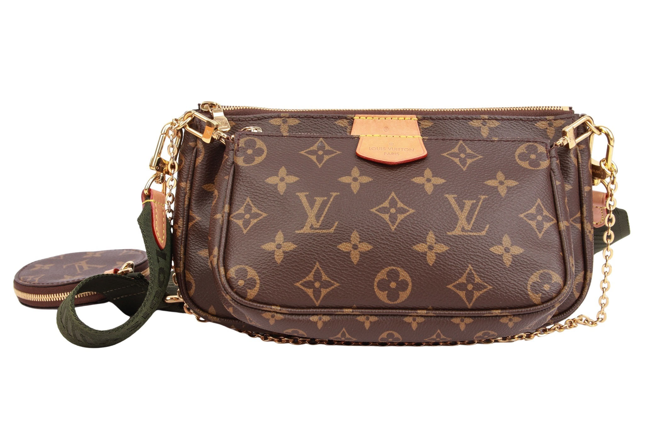 Louis Vuitton Multi Pochette Monogram Canvas Grün