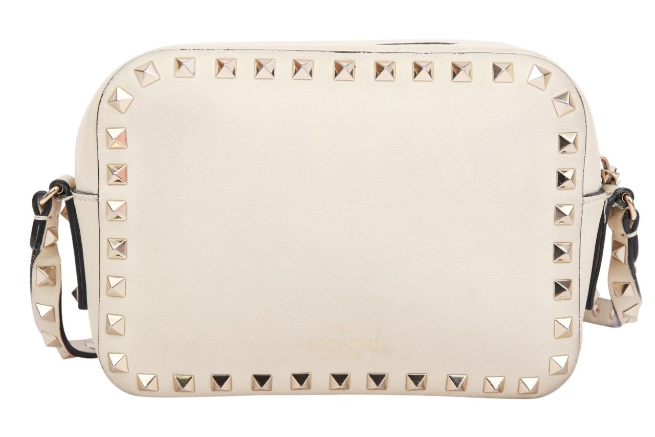 Valentino Rockstud Bag Small Creme Leder