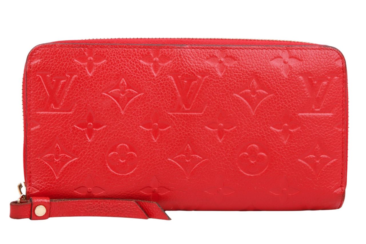 Louis Vuitton Zippy Geldbörse Monogram Empreinte Rot