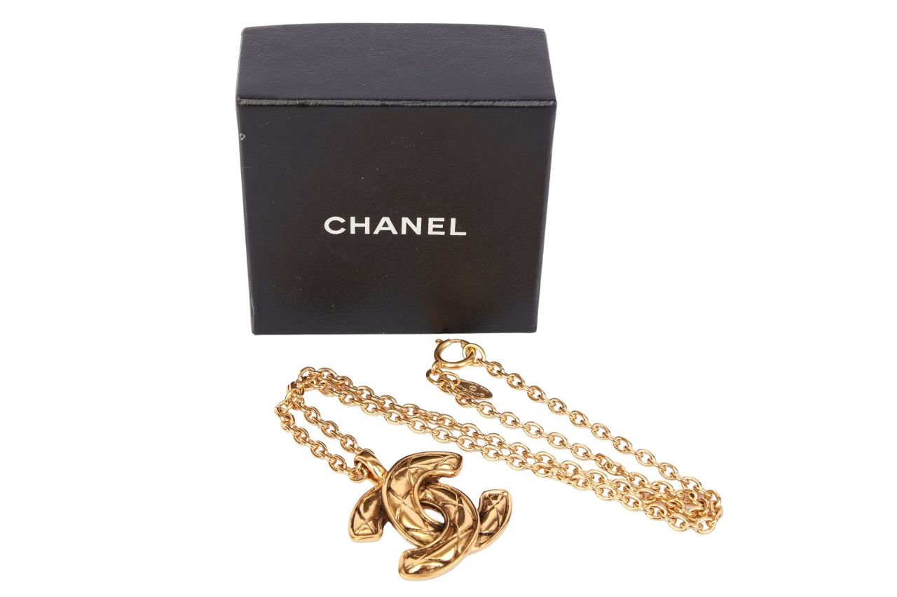 Chanel Halskette Gold CC Vergoldet