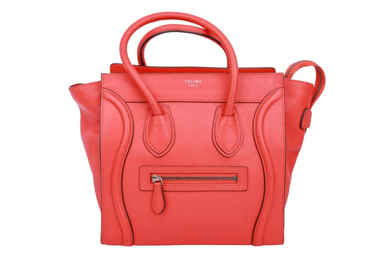 Céline Luggage Small Orange Leder