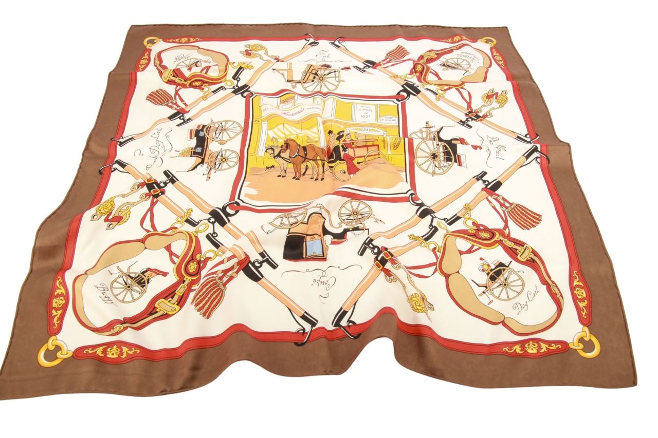 Hermès Carré "Break-Dog-Cart" Seide 70 x 70 cm