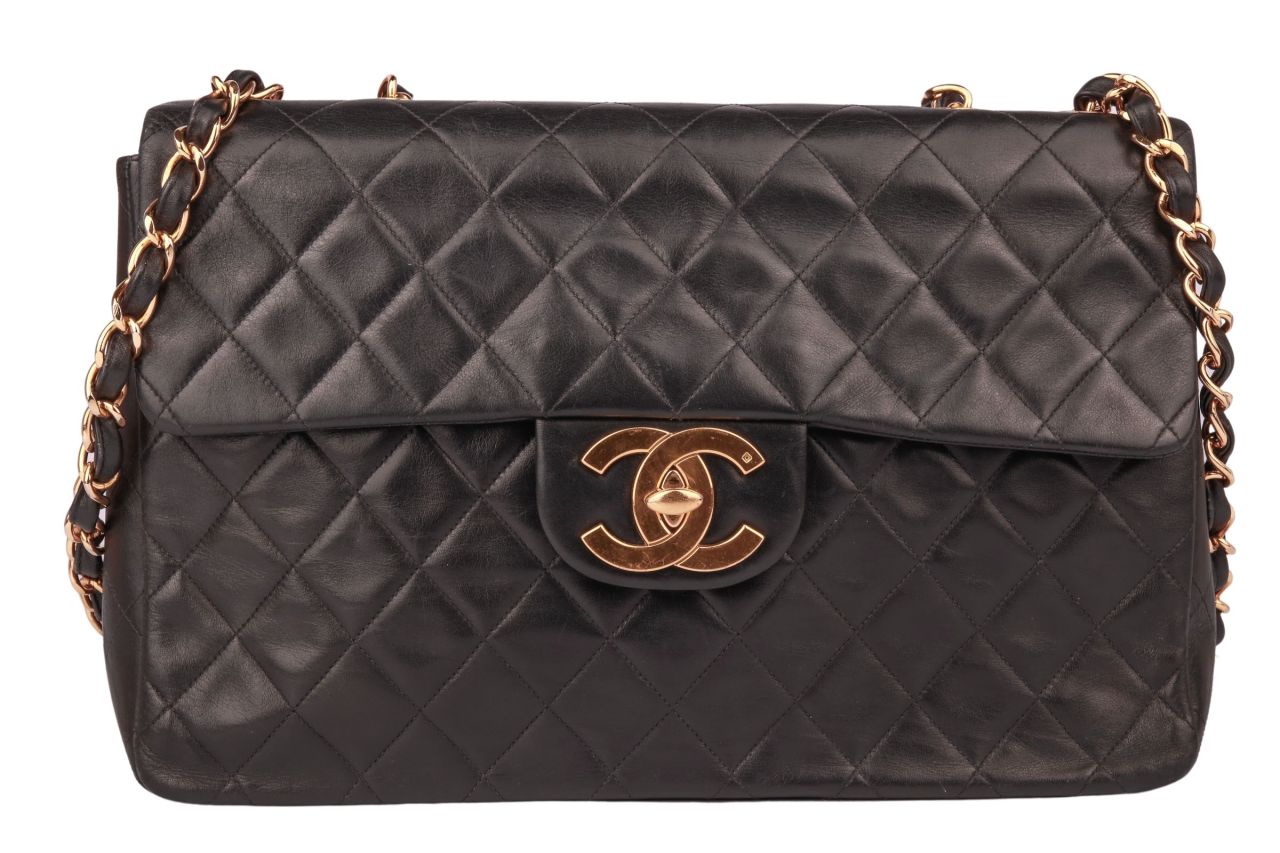 Chanel Maxi Single Flap Bag Schwarz