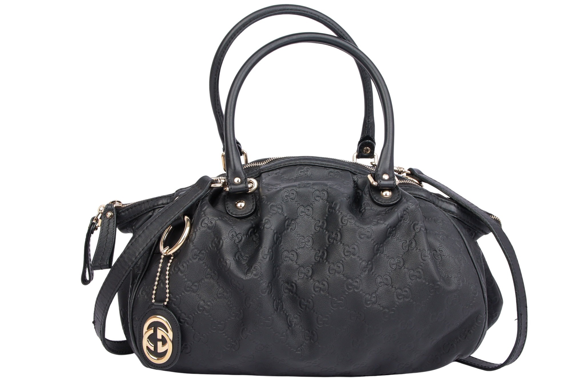 Gucci Handtasche Guccissima Leder Schwarz