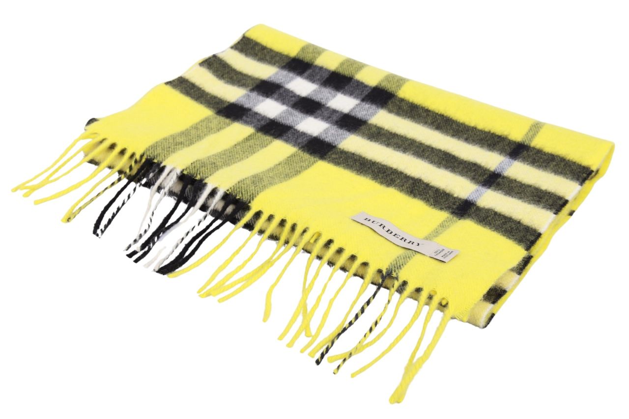 Burberry Schal Nova Check Kaschmir Gelb