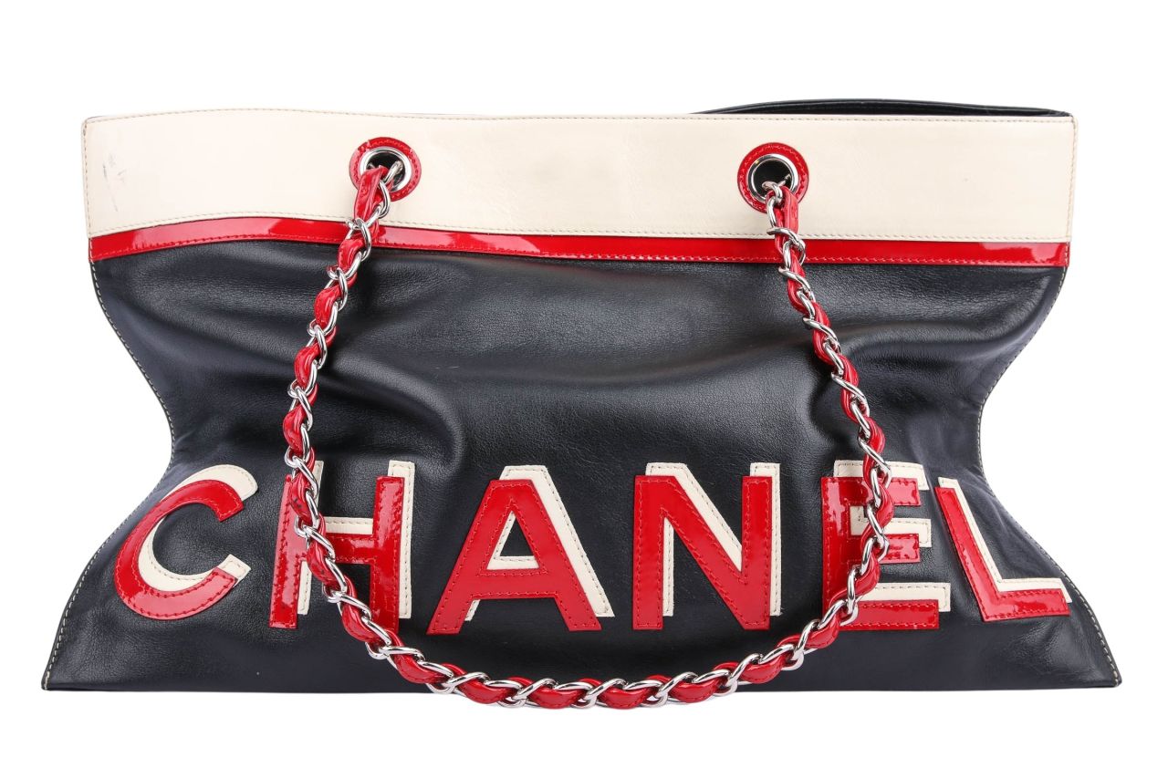 Chanel No 5 Tote Bag Black Red