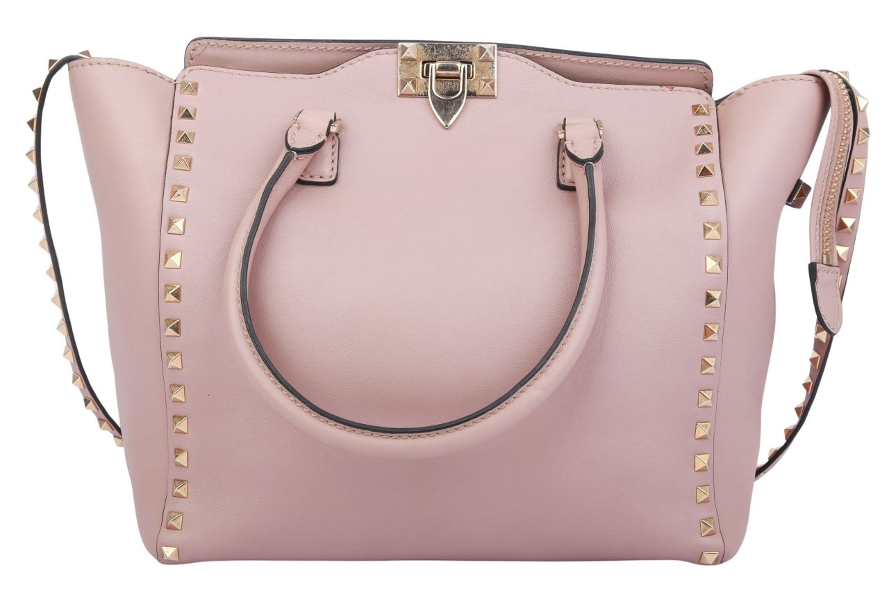 Valentino Garavani Rockstud Shopper Medium Rosé