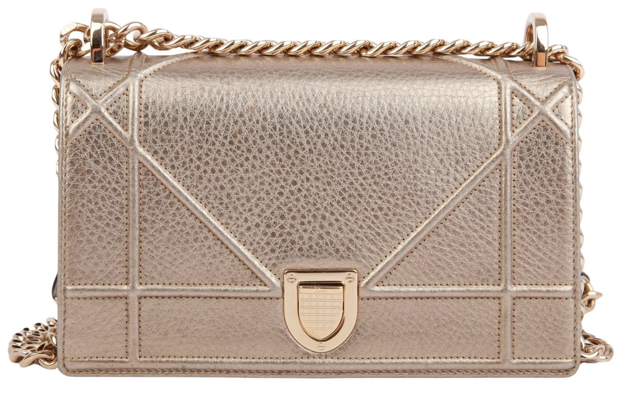 Dior Diorama Crossbody Tasche Champagner Metallic