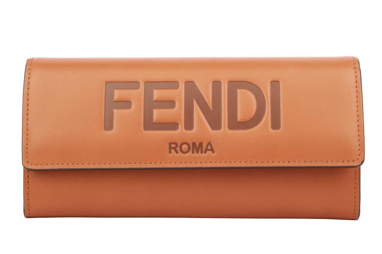 Fendi Continental Portemonnaie Leder Braun