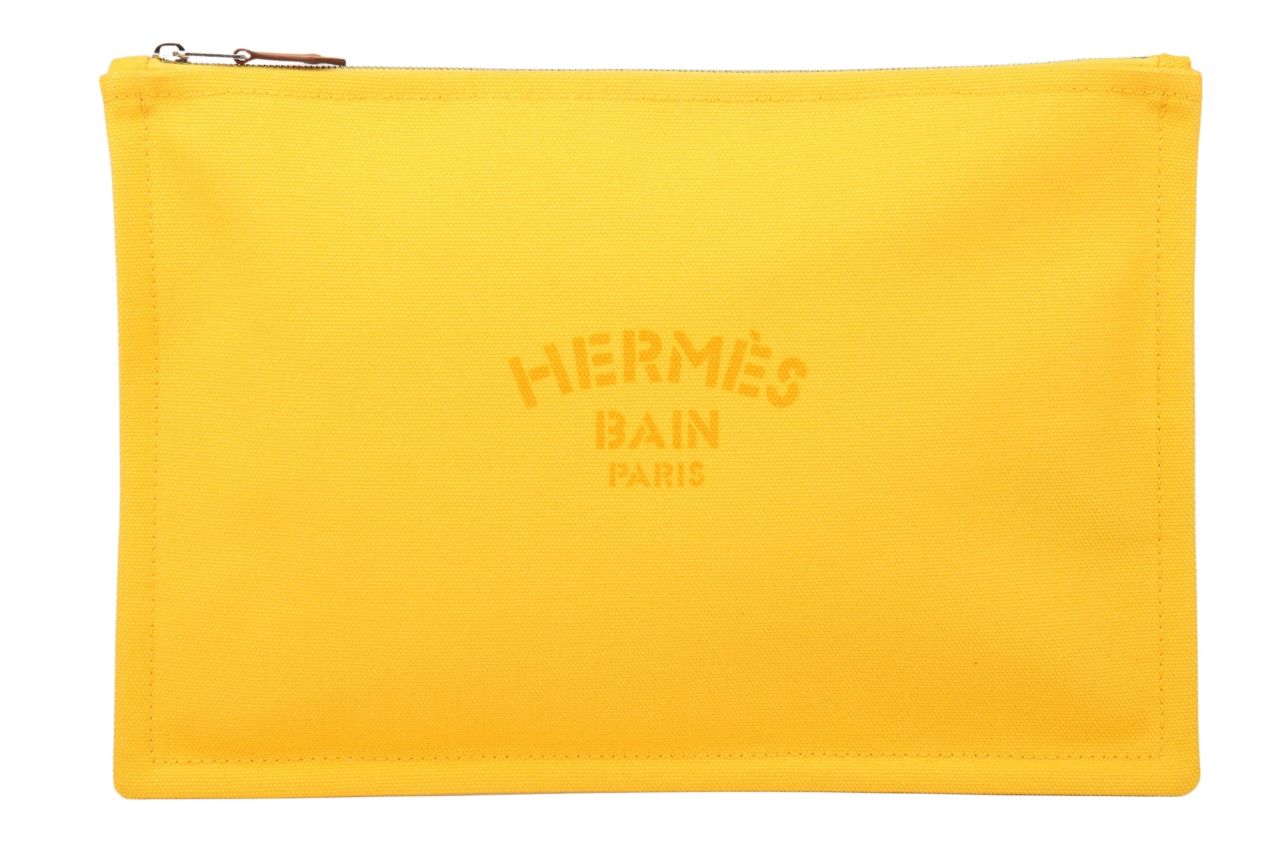 Hermés Flat Yachting Pouch Gelb
