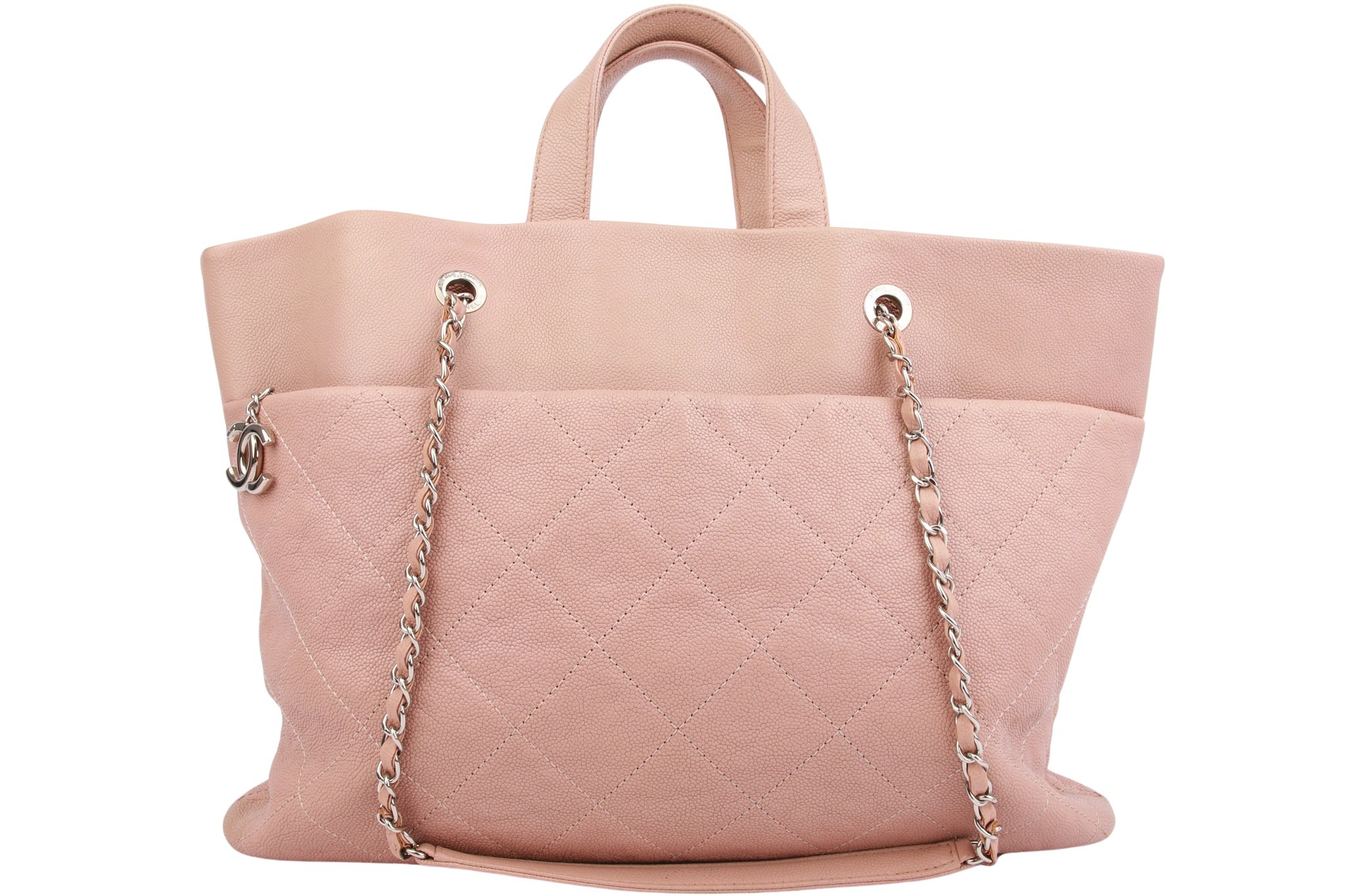 Chanel Shopper Leder Rosa / Nude