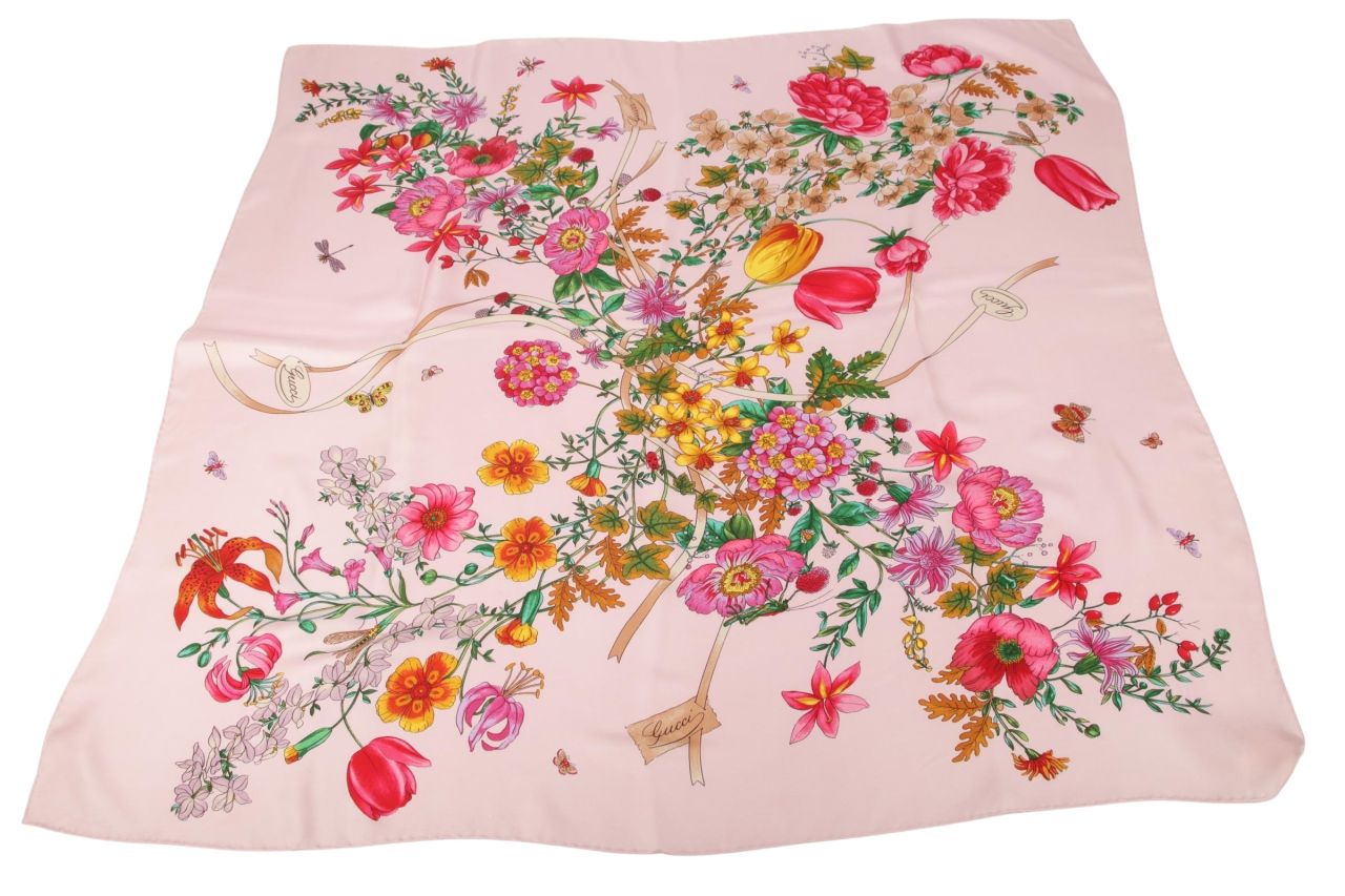 Gucci Tuch Rosa mit floralem Print