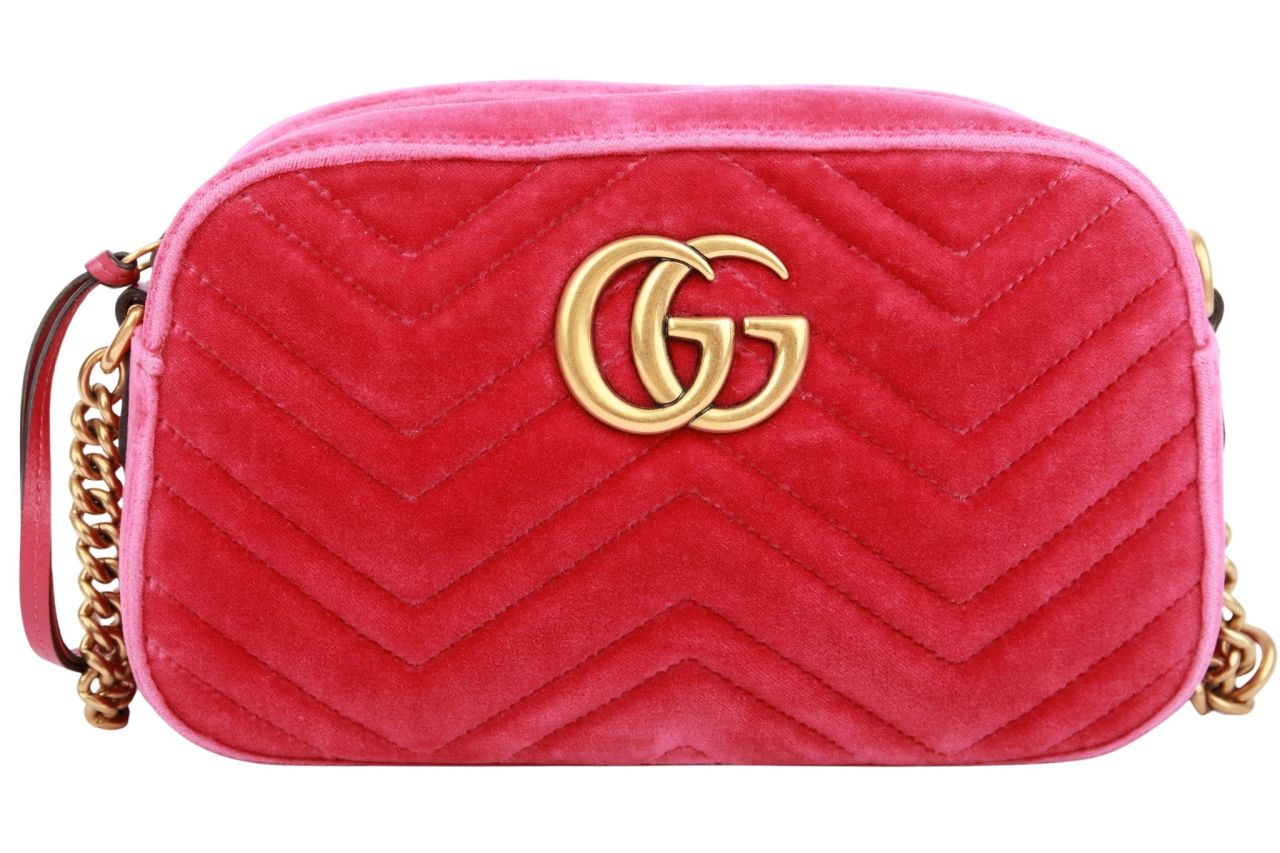 Gucci GG Marmont Fuchsia Samt
