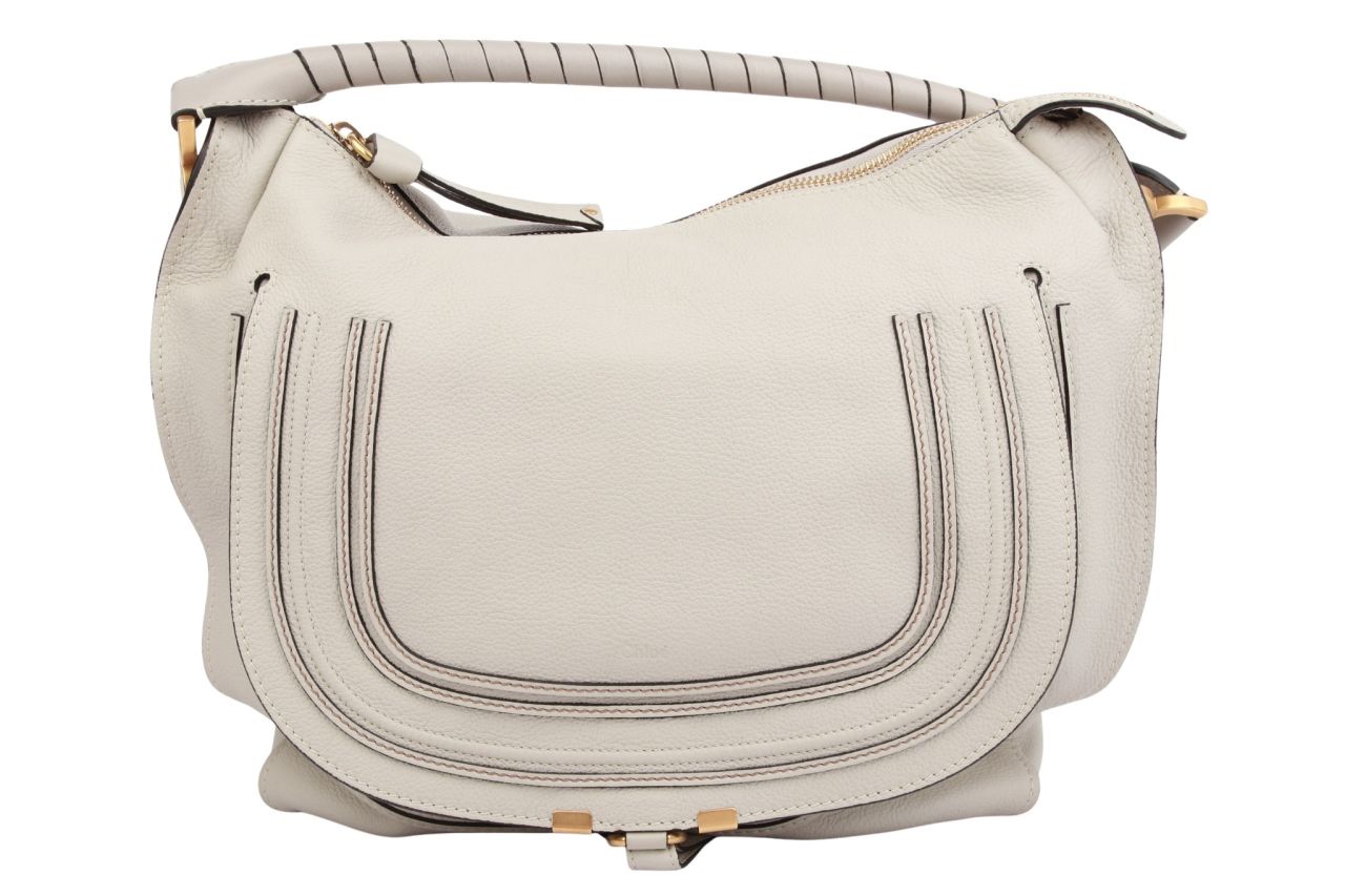 Chloé Marcie Large Leder Hellgrau