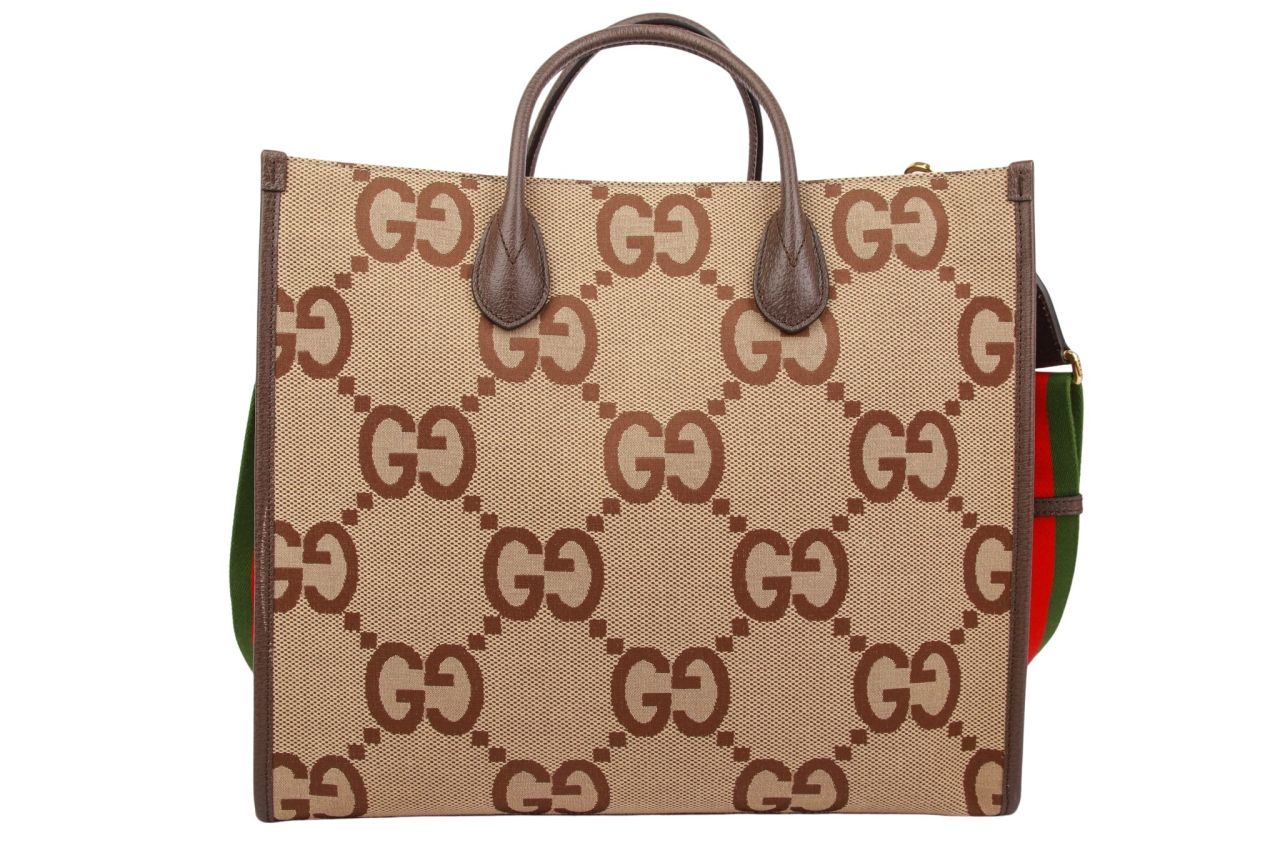 Gucci Jumbo GG Canvas Tote Bag Beige