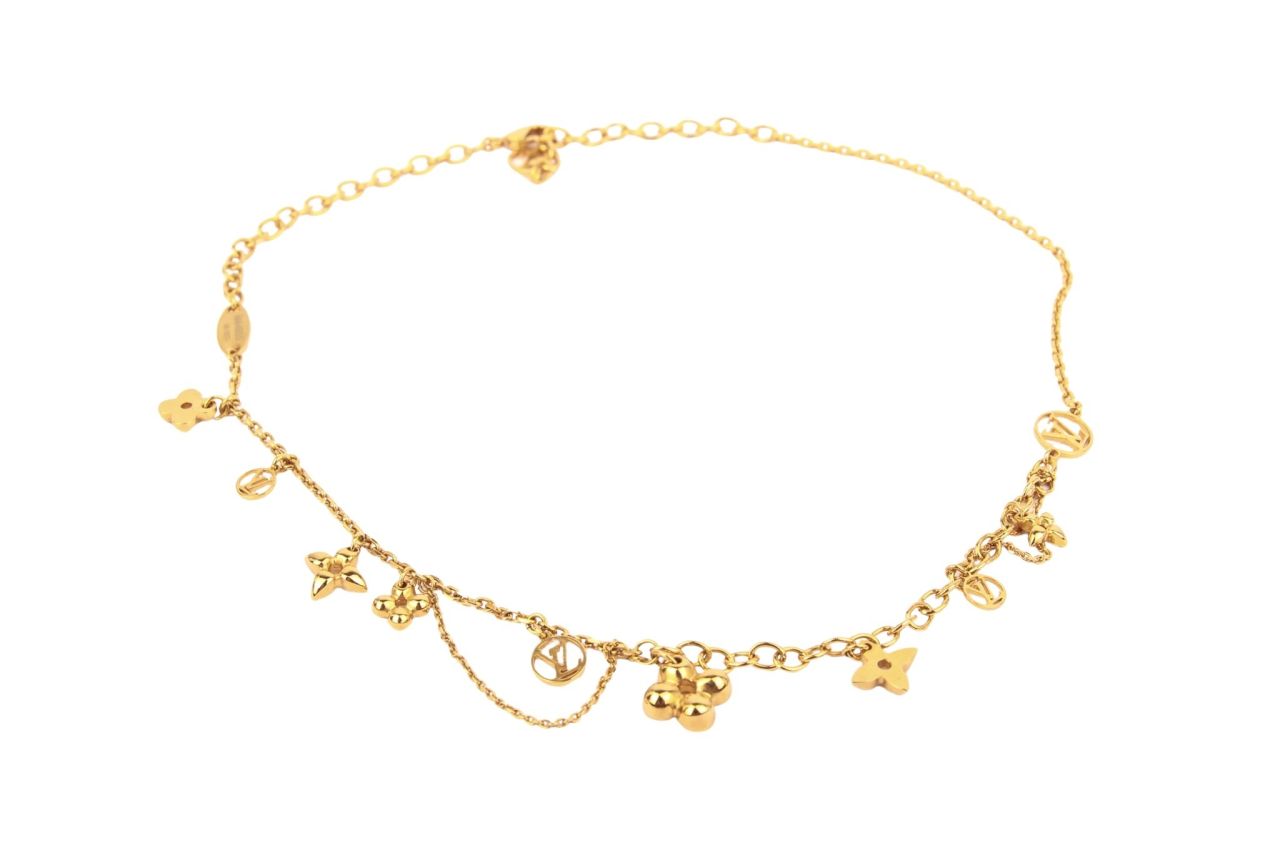 Louis Vuitton Blooming Supple Halskette Gold