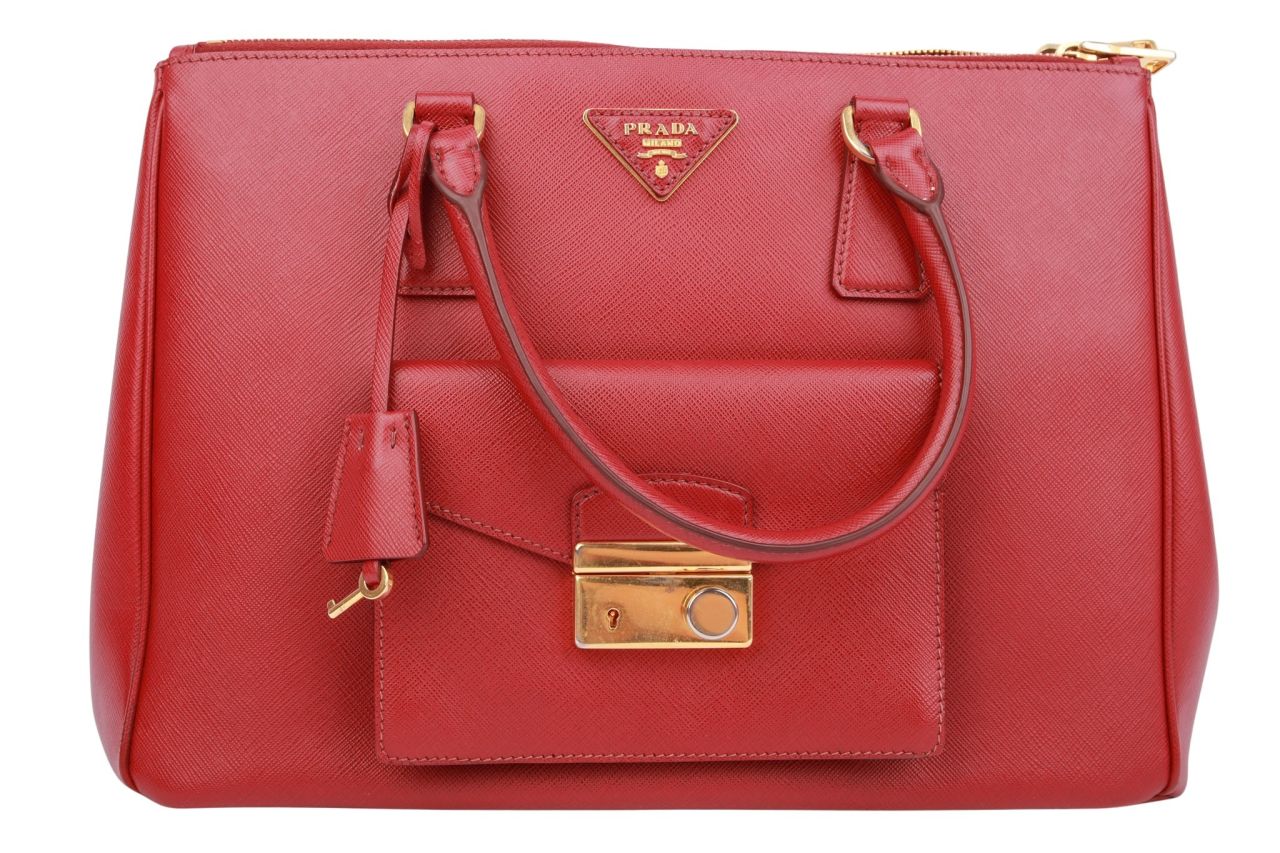 Prada Galleria Saffiano Tasche Rot